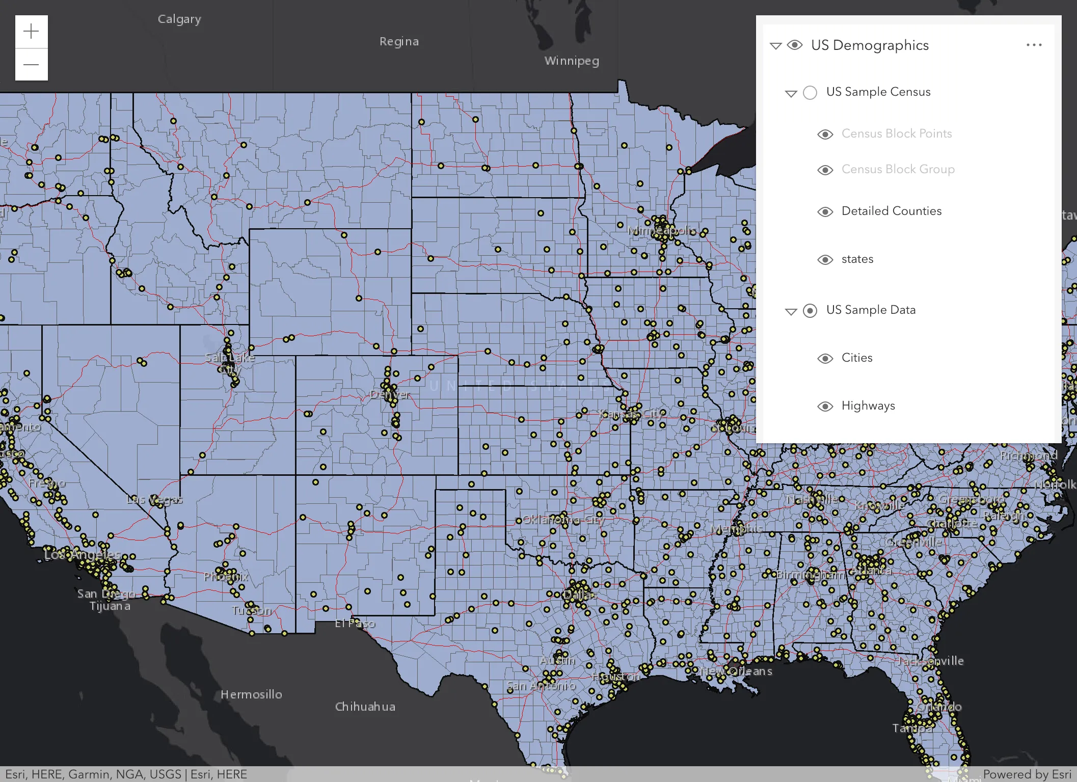 Preview of LayerList Widget