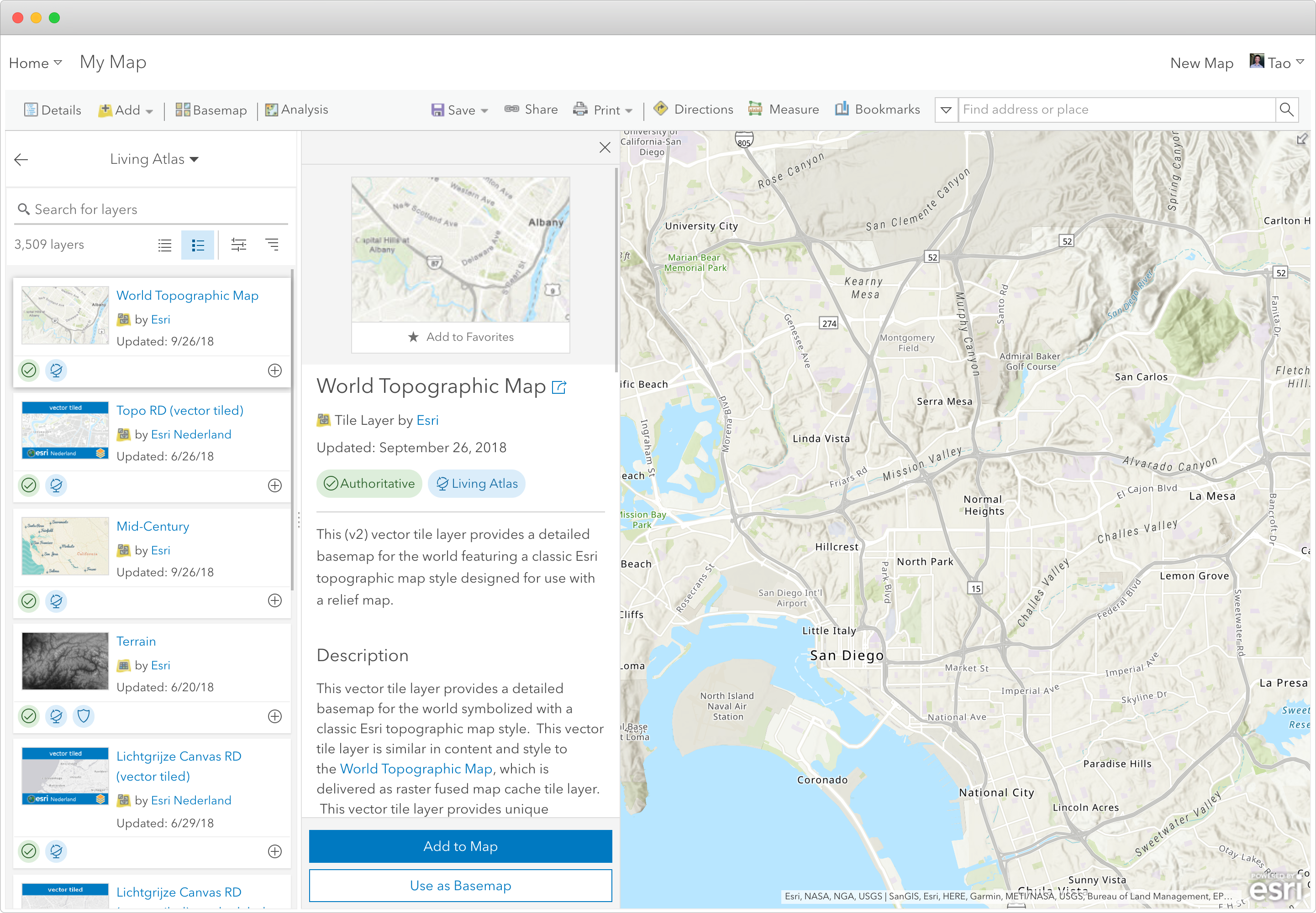 Item Browser showing a details side panel